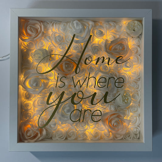 "Home is where you are" (weiß/beige)