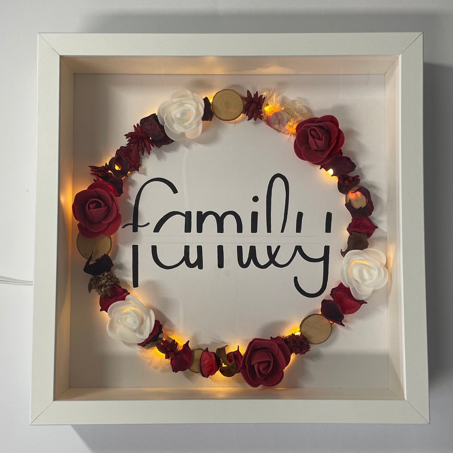 Handlettering "family" (Kranz Rose)